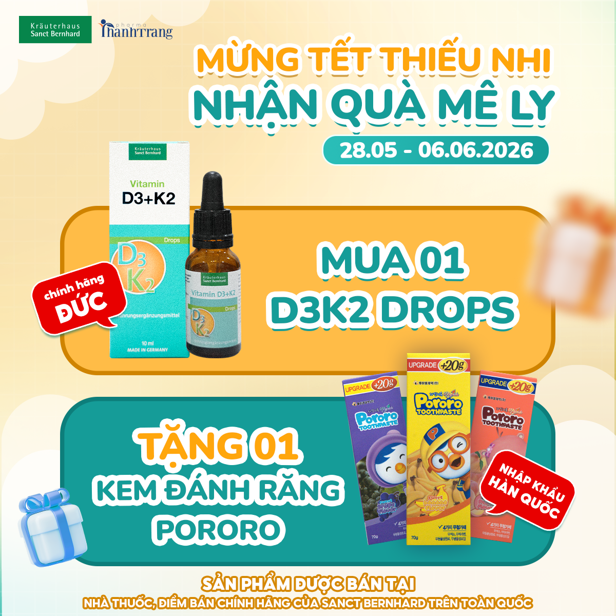  Chương trình khuyến mãi 1/6 - Mua 1 Tặng 1 tại Thanh Trang Pharma